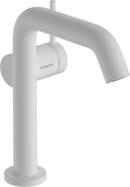 Hansgrohe Tecturis S Single Lever Basin Mixer 150 Fine Coolstart Ecosmart+ with Waste Set - Matt White