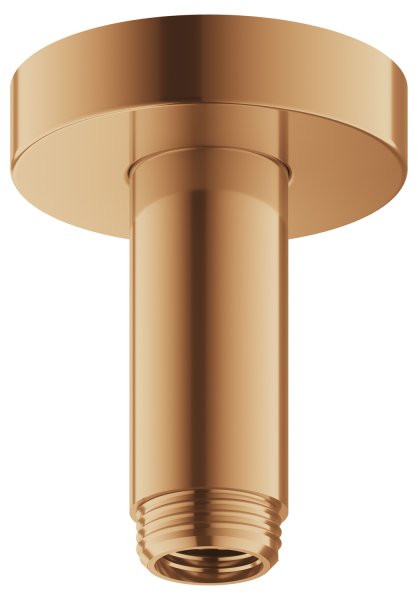 Keuco 100mm Ceiling Mounted Shower Arm with Round Rosette - Brushed Bronze