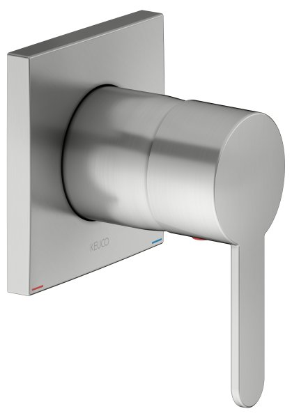 Keuco IXMO Single Lever Mixer DN 15 (Flat Square Rosette) - Stainless Steel