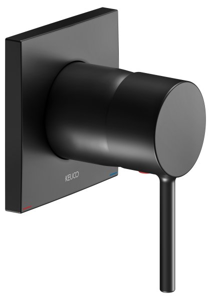 Keuco IXMO Single Lever Mixer DN 15 (Soft Square Rosette) - Matt Black