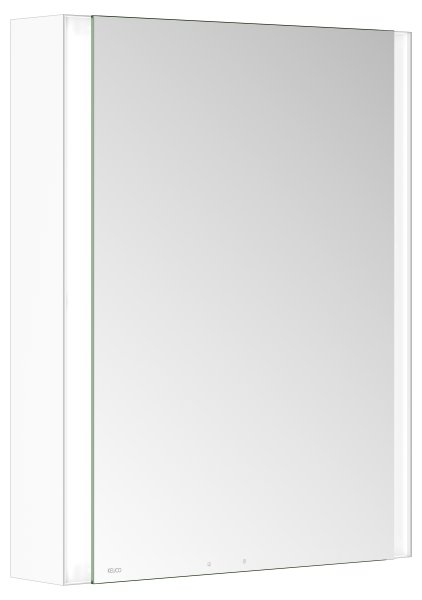 Keuco Somaris 600 x 700mm Wall-Mounted Heated Mirror Cabinet (Left Hinged) - Matt White
