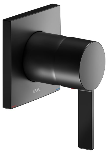 Keuco IXMO Single Lever Mixer DN 15 (Pure Square Rosette) - Matt Black
