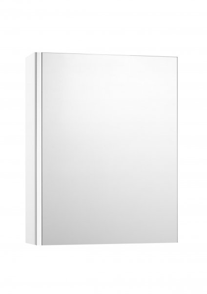 Roca Mini Gloss White Mirrored Cabinet