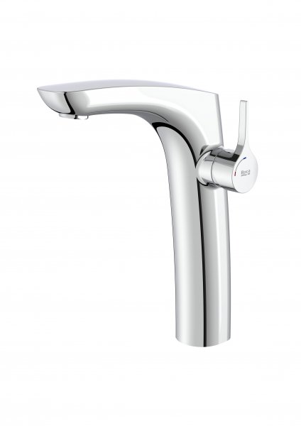 Roca Insignia Single Lever Extended Height Basin Mixer with Pop-Up Waste - Chrome