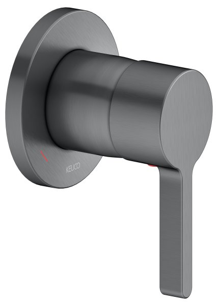 Keuco Edition 400 Single Lever Mixer - Brushed Black / Chrome