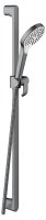 Keuco Edition 400 900mm Shower Kit - Brushed Black / Chrome