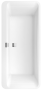 Villeroy & Boch Squaro Edge 12 1800 x 800mm Oval Double Ended Bath - Stone White