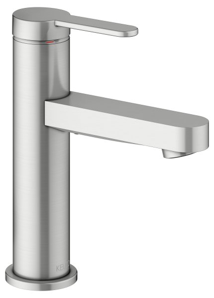 Keuco IXMO Single Lever Basin Mixer 100 (Flat Round Rosette) - Stainless Steel