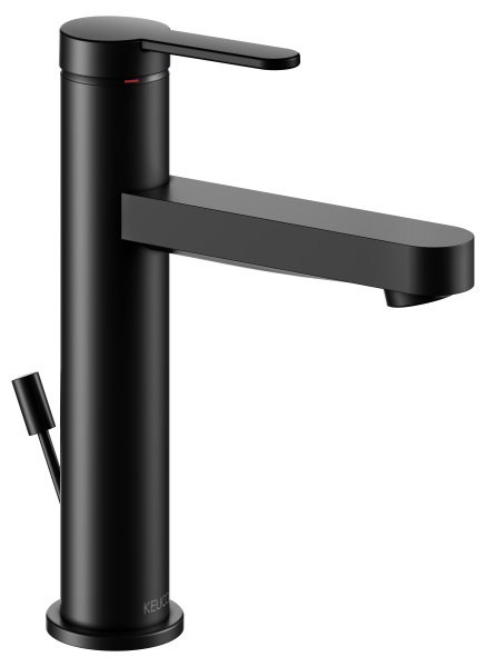 Keuco IXMO Single Lever Basin Mixer 130 with Pop-Up Waste (Flat Round Rosette) - Matt Black