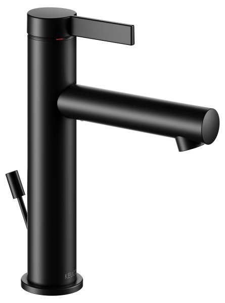 Keuco IXMO Single Lever Mixer 130 with Pop-Up Waste (Pure Round Rosette) - Matt Black