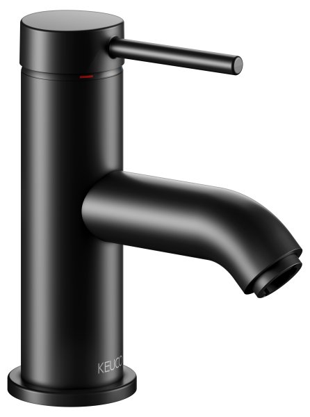 Keuco IXMO Single Lever Basin Mixer 60 (Soft Round Rosette) - Matt Black