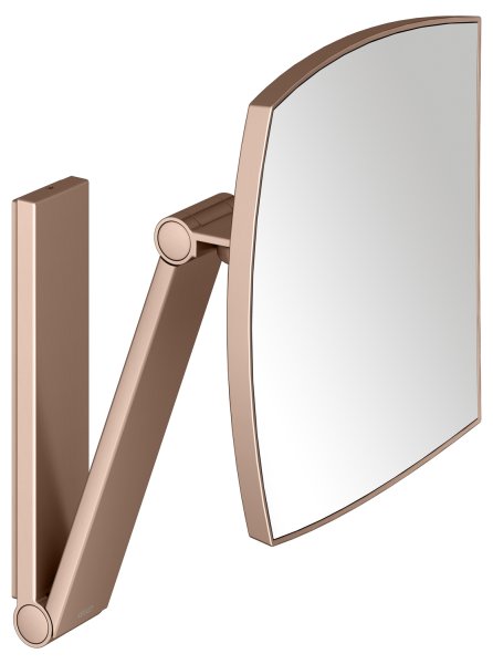 Keuco iLook Move Square Wall-Mounted Cosmetic Mirror - Brushed Red Gold