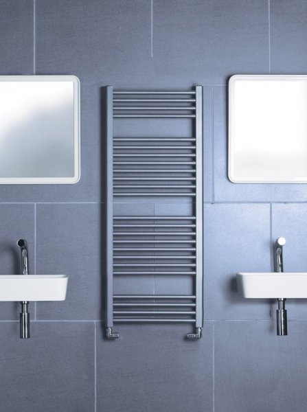 Zehnder Deline Towel Radiator 1226 x 500mm - Titane