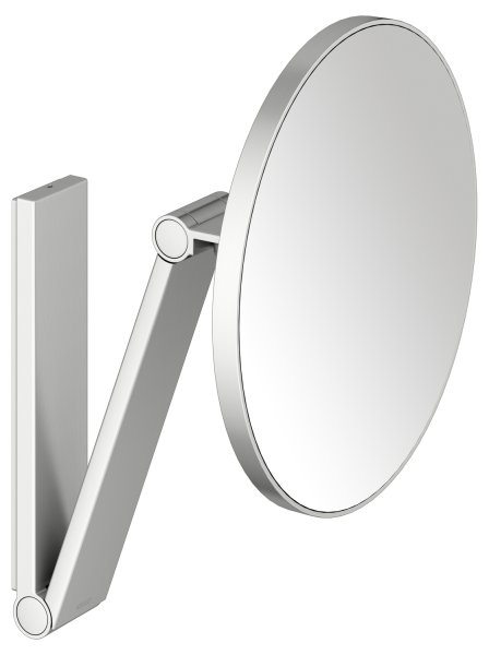 Keuco iLook Move Round Wall-Mounted Cosmetic Mirror - Stainless Steel