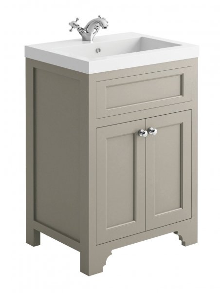 Harrogate Ripley Dovetail Grey 600mm Vanity Unit with Basin