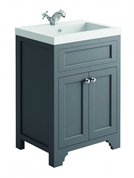 Harrogate Ripley Spa Grey 600mm Vanity Unit with Basin