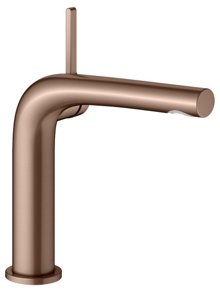 Keuco Edition 400 Single Lever Basin Mixer 150 - Brushed Red Gold