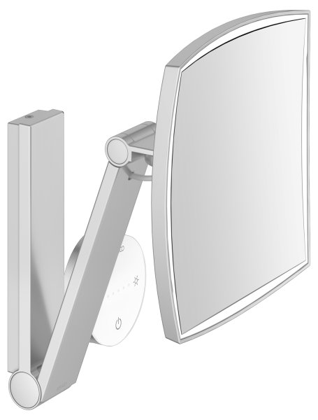 Keuco iLook Move Square Wall-Mounted Cosmetic Mirror with 2 Colour LED - Aluminium