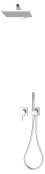 Keuco IXMO Shower Set 4 with Square Shower Holder, Head & Handset - Chrome