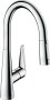 Hansgrohe Talis M51 Single Lever Kitchen Mixer 200 with Pull-Out Spray, 2 Spray Modes - Chrome