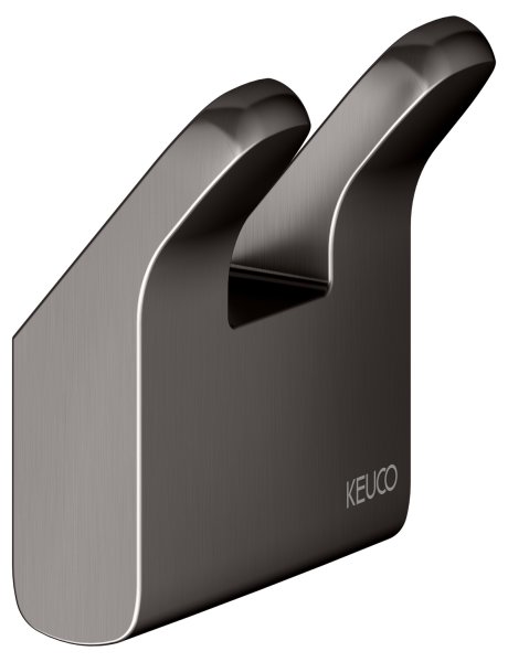 Keuco Collection Moll Double Robe Hook - Brushed Titanblack