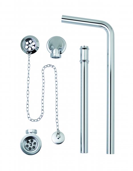 BC Designs Exposed Plug & Chain Bath Waste with Overflow Pipe