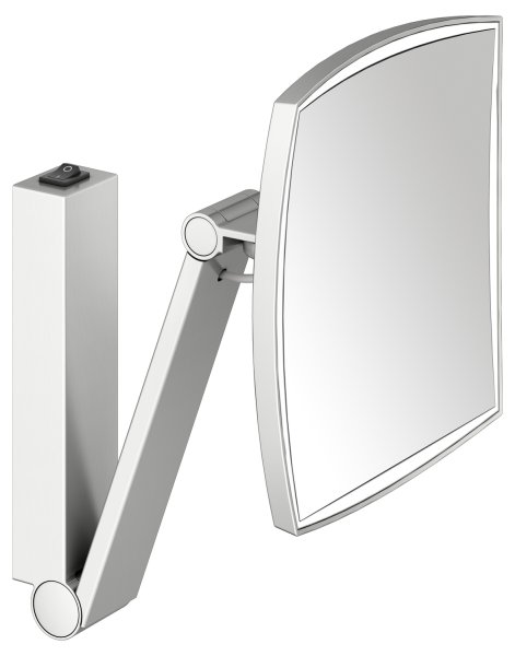 Keuco iLook Move Square Wall-Mounted Cosmetic Mirror with LED (Rocker Switch) - Stainless Steel