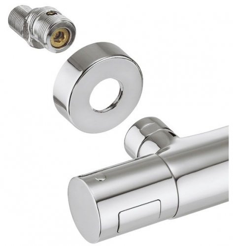 Crosswater Exposed Thermostatic Shower Unions with Integrated Shutoff