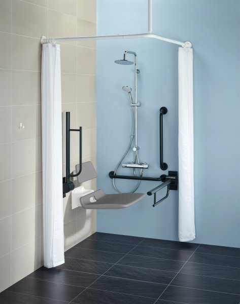 Armitage Shanks Doc M Contour 21 Shower Room Pack with Exposed Valve - Charcoal