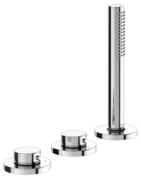 Keuco Edition 400 Bath Tub Mixer Dn15 3-Hole Bath Set Deck-Mounted - Chrome