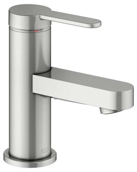Keuco IXMO Single Lever Basin Mixer 60 (Flat Round Rosette) - Stainless Steel