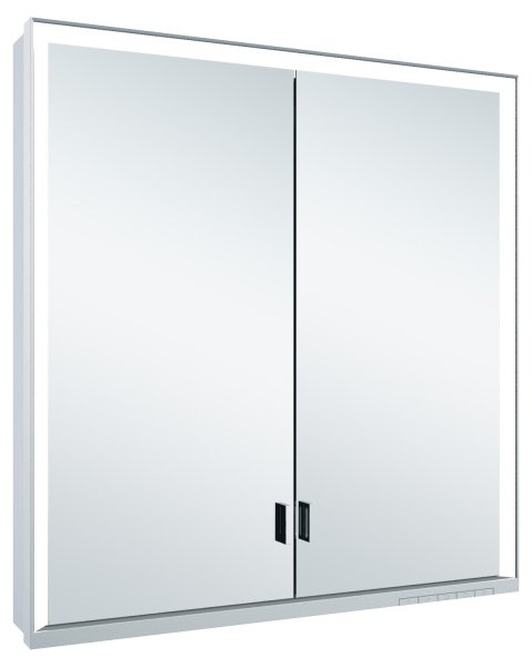Keuco Royal Lumos 700 x 735 x 130mm Mirror Cabinet - Anodised Silver
