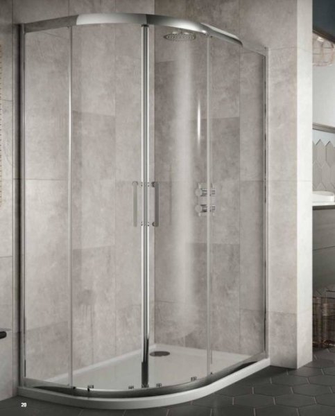 Sommer 8 Double Offset Door Quadrant Shower Enclosure 1200 x 900mm