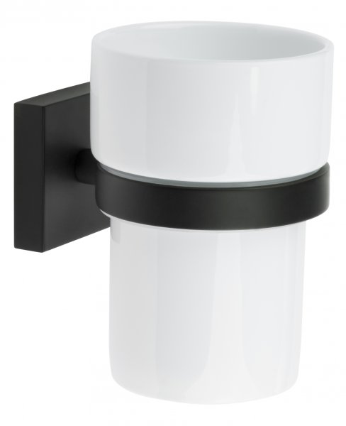 Smedbo House Holder with Tumbler - Black/White