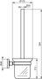 Ideal Standard IOM Wall Mounted Toilet Brush Set - Black Frosted Glass