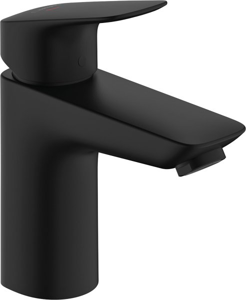 Hansgrohe Logis Single Lever Basin Mixer 100 Coolstart with Pop-Up Waste - Matt Black