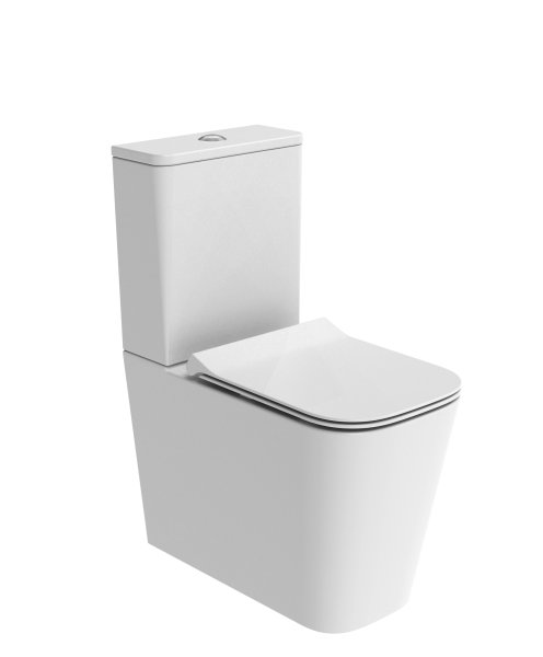 Tavistock Compass Square Closed-Back Close Coupled Rimless Toilet