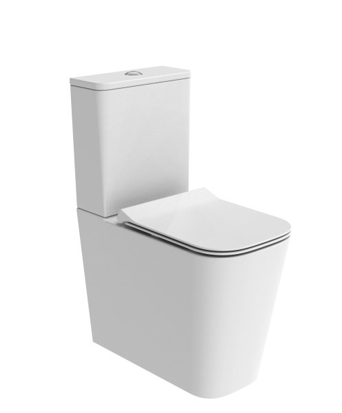 Tavistock Compass Square Comfort Height Closed-Back Close Coupled Rimless Toilet