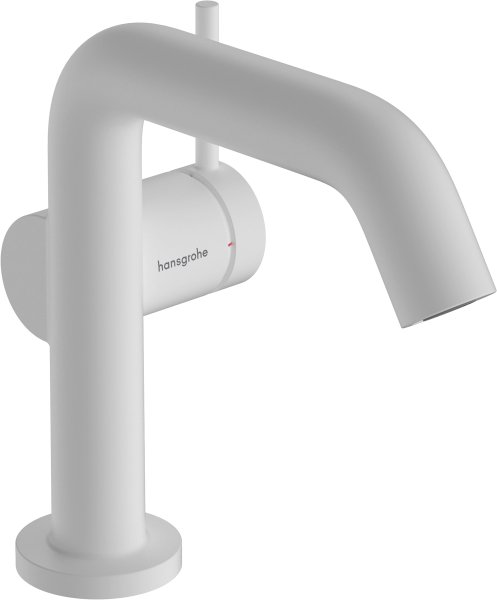 Hansgrohe Tecturis S Single Lever Basin Mixer 110 Fine Coolstart Ecosmart+ with Waste Set - Matt White