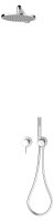 Keuco IXMO Shower Set 3 with Round Shower Holder, Head & Handset - Chrome