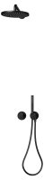 Keuco IXMO Shower Set 7 with Round Thermostatic Mixer, Head, Shower Holder & Handset - Matt Black