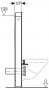 Geberit Monolith Sand Glass 114cm Sanitary Module For Wall Hung WC with Straight Connector