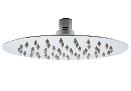 Just Taps Plus Glide Ultra-Thin Round Ceiling Mounted Fixed Shower Head 200mm Diameter - Chrome