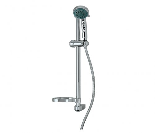Just Taps Plus Jet Shower Rail Kit- Single Function Handset- Chrome