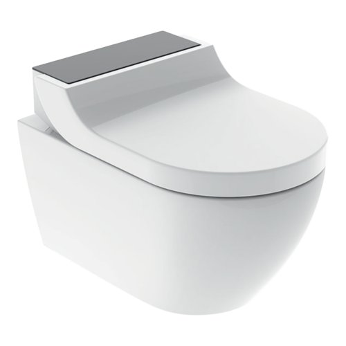 Geberit AquaClean Tuma Comfort WC Complete Solution with Wall Hung WC (Black Glass)