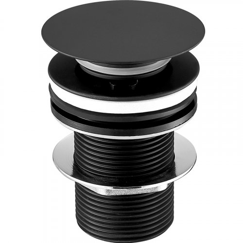 Just Taps Plus Vos Basin Waste Matt Black - Unslotted