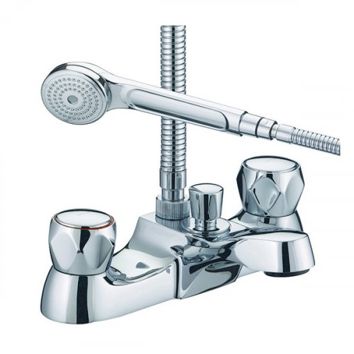 Just Taps Plus Astra Bath Shower Mixer Tap Deck Mounted - Chrome