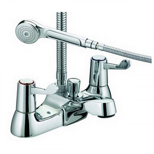 Just Taps Plus Astra Lever Bath Shower Mixer Tap Deck Mounted - Chrome