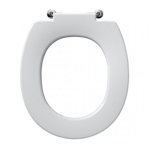 Armitage Shanks Contour 21 Toilet Seat Only Bottom Fixing Hinges - White