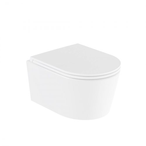 Vado Cameo Wall Hung Toilet Pan with Round Bowl - Gloss White